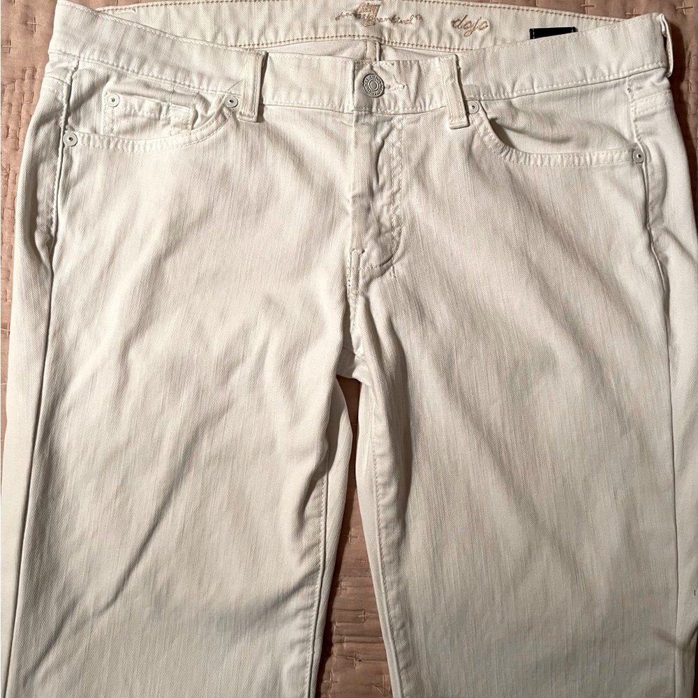 7 For All Mankind White Dojo Jean Trouser. Size 31